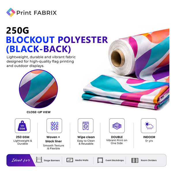 Custom Printed Blockout Polyester Fabric — Media Walls & Banners