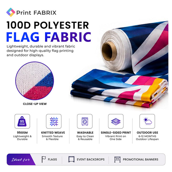Custom Printed Polyester Fabric — Flags & Backdrops