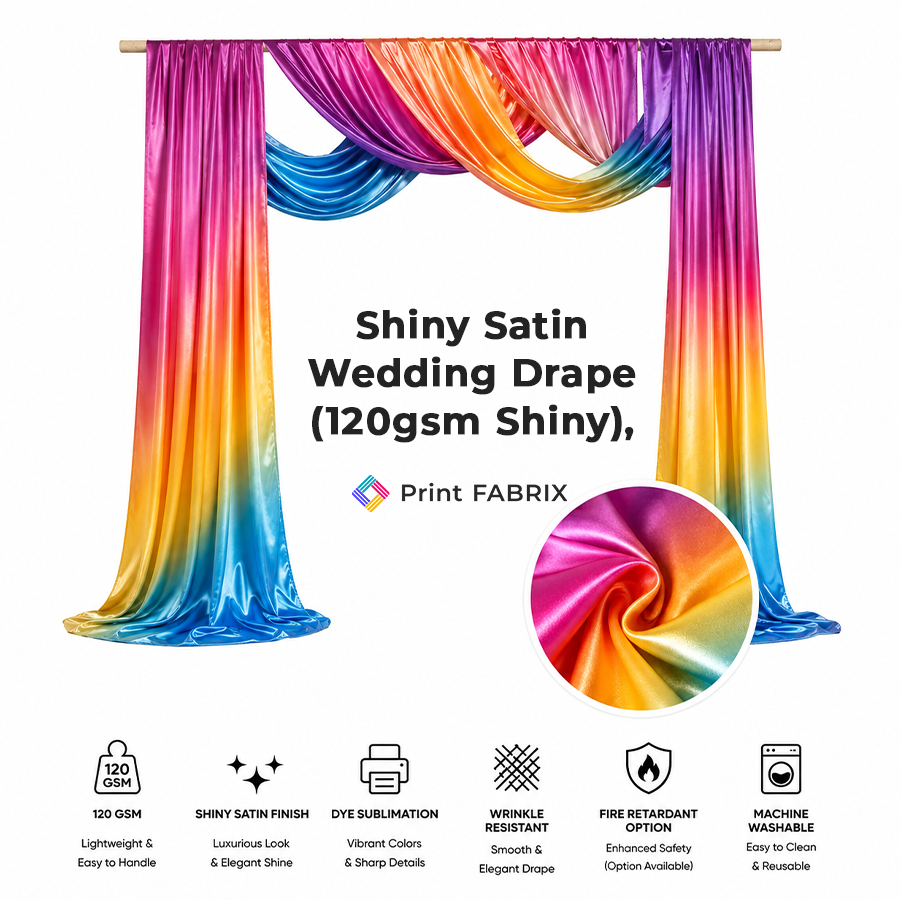 Shiny Satin Wedding Drape (120gsm Shiny)