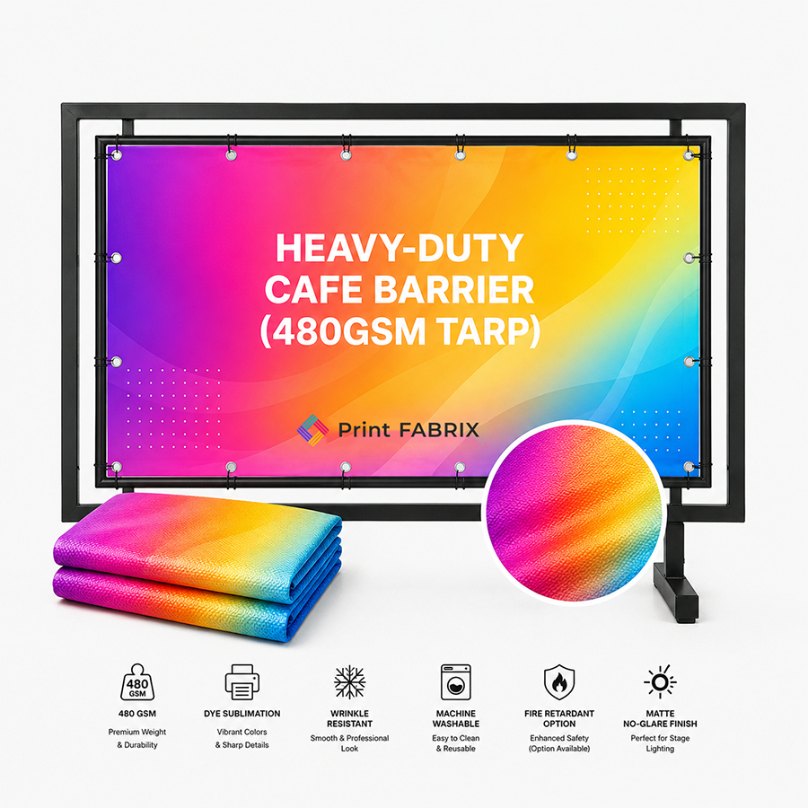 Heavy-Duty Cafe Barrier (480gsm Tarp)