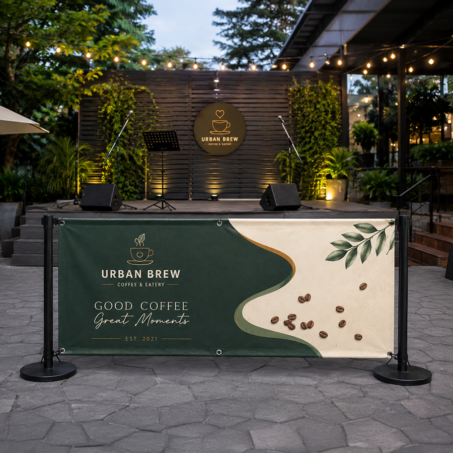 Heavy-Duty Cafe Barrier (480gsm Tarp)