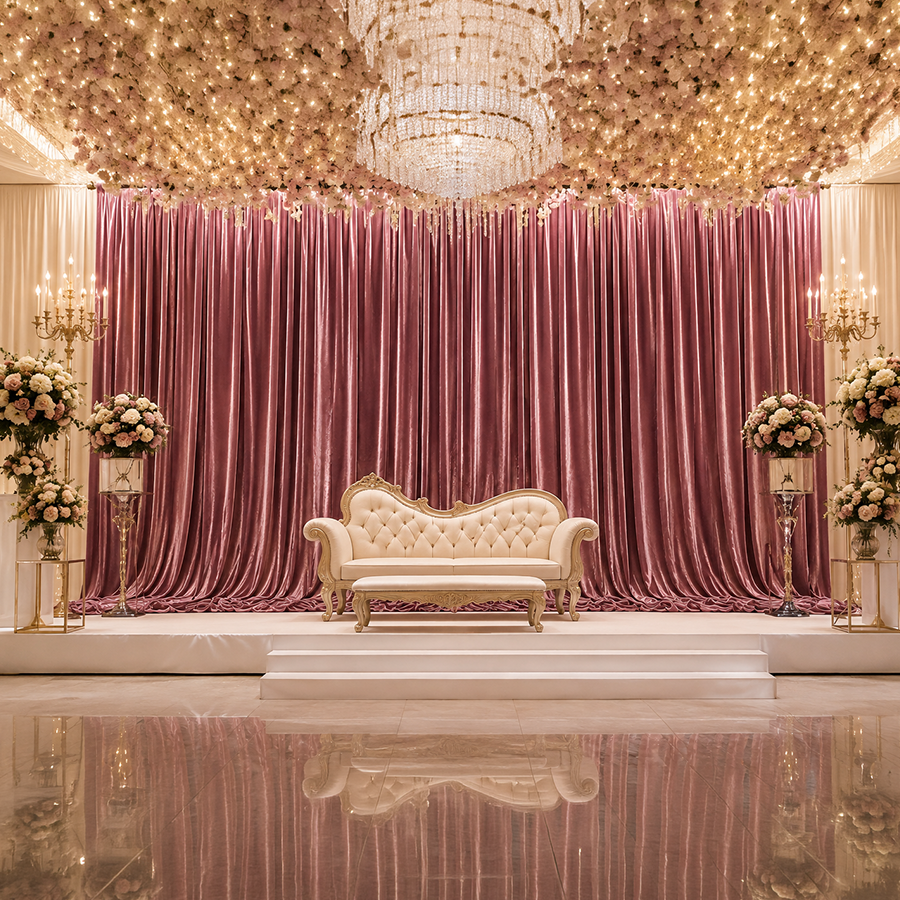Luxe Velvet Wedding Curtain (850gsm Velvet)