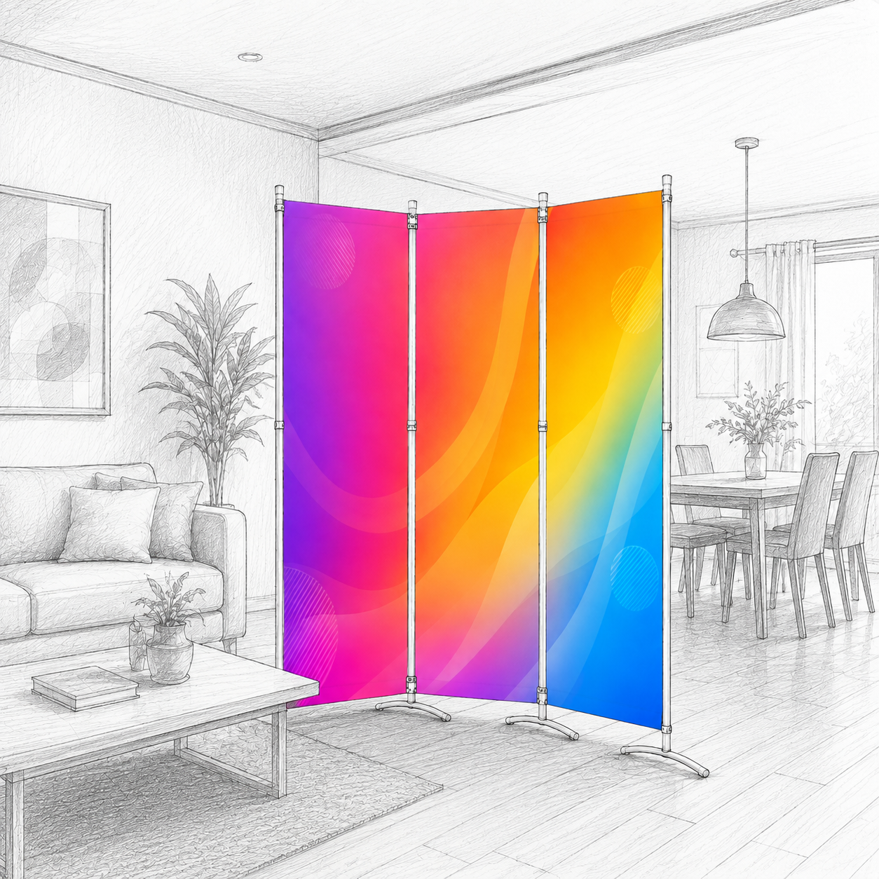3-Panel Folding Divider