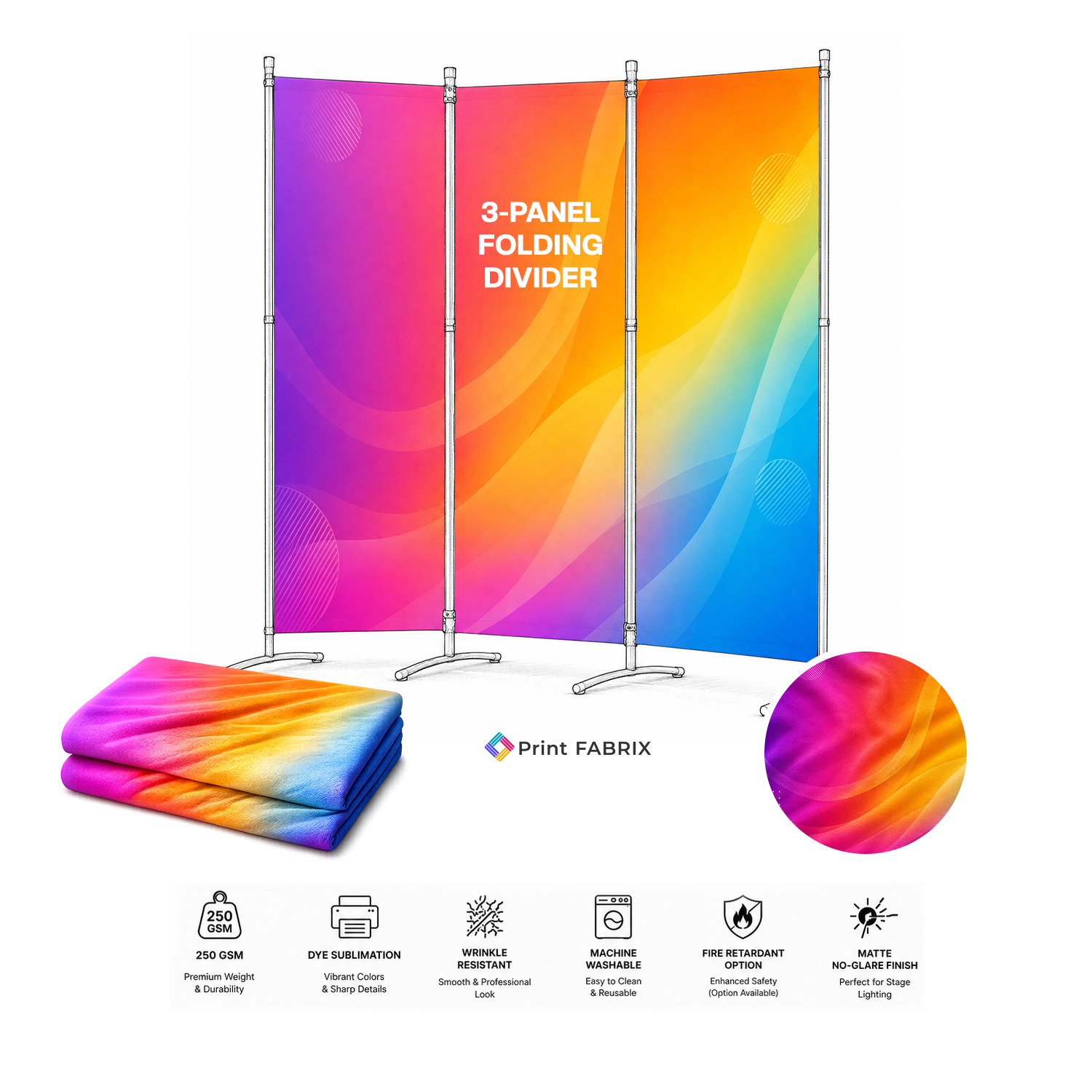 3-Panel Folding Divider