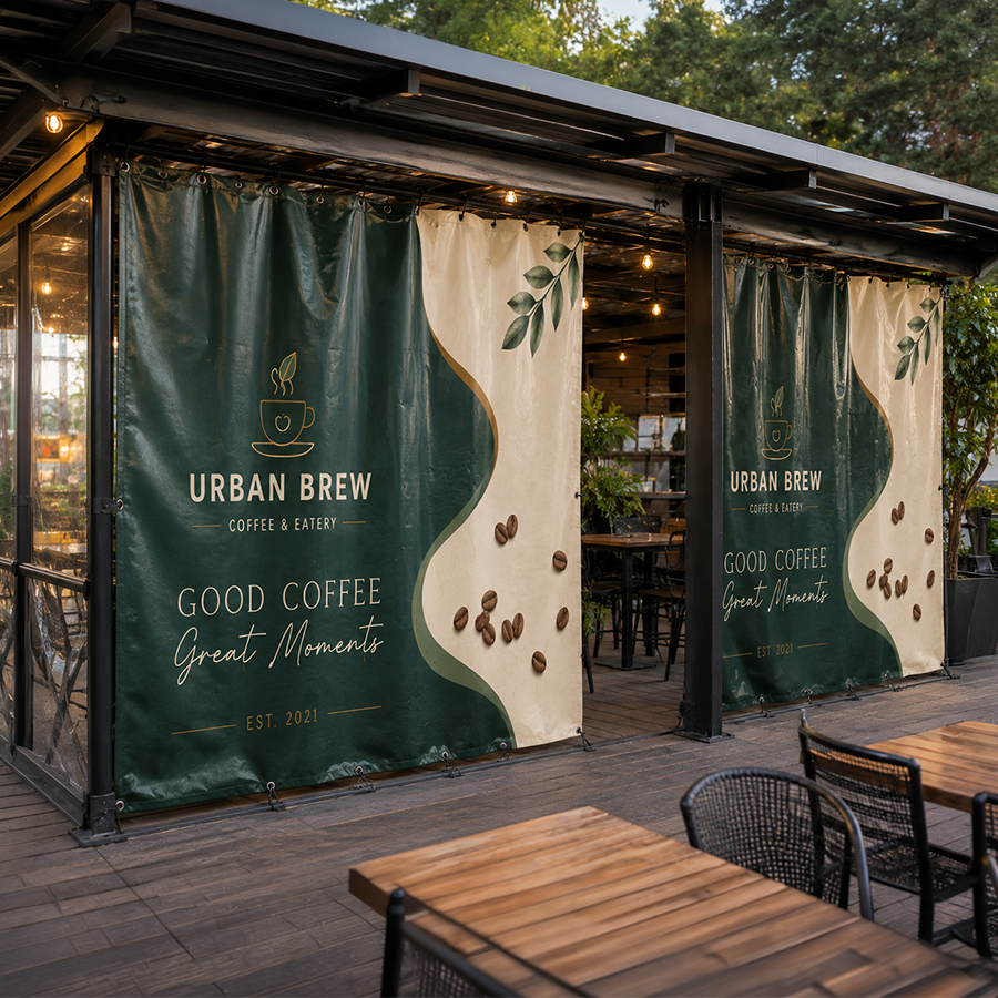 Heavy-Duty Cafe Barrier (480gsm Tarp)