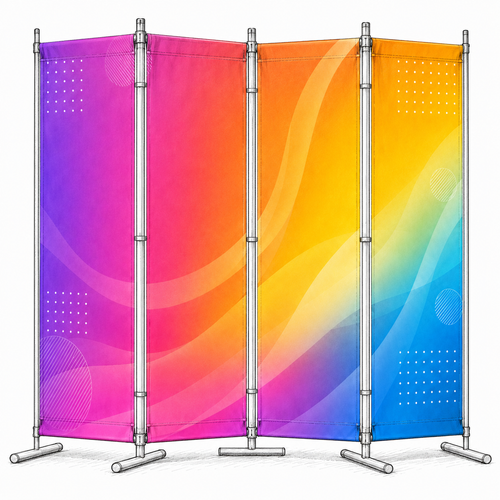 4-Panel Folding Divider
