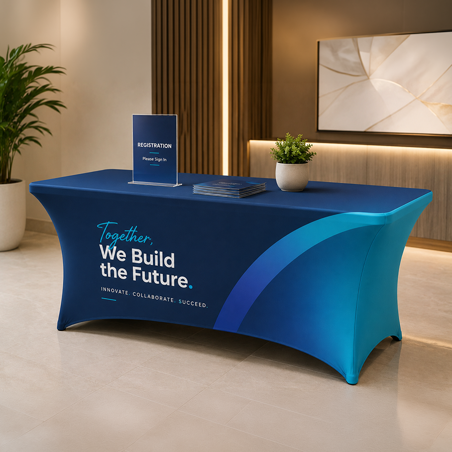 Stretch-Fit Table Cover (240gsm Elastic)