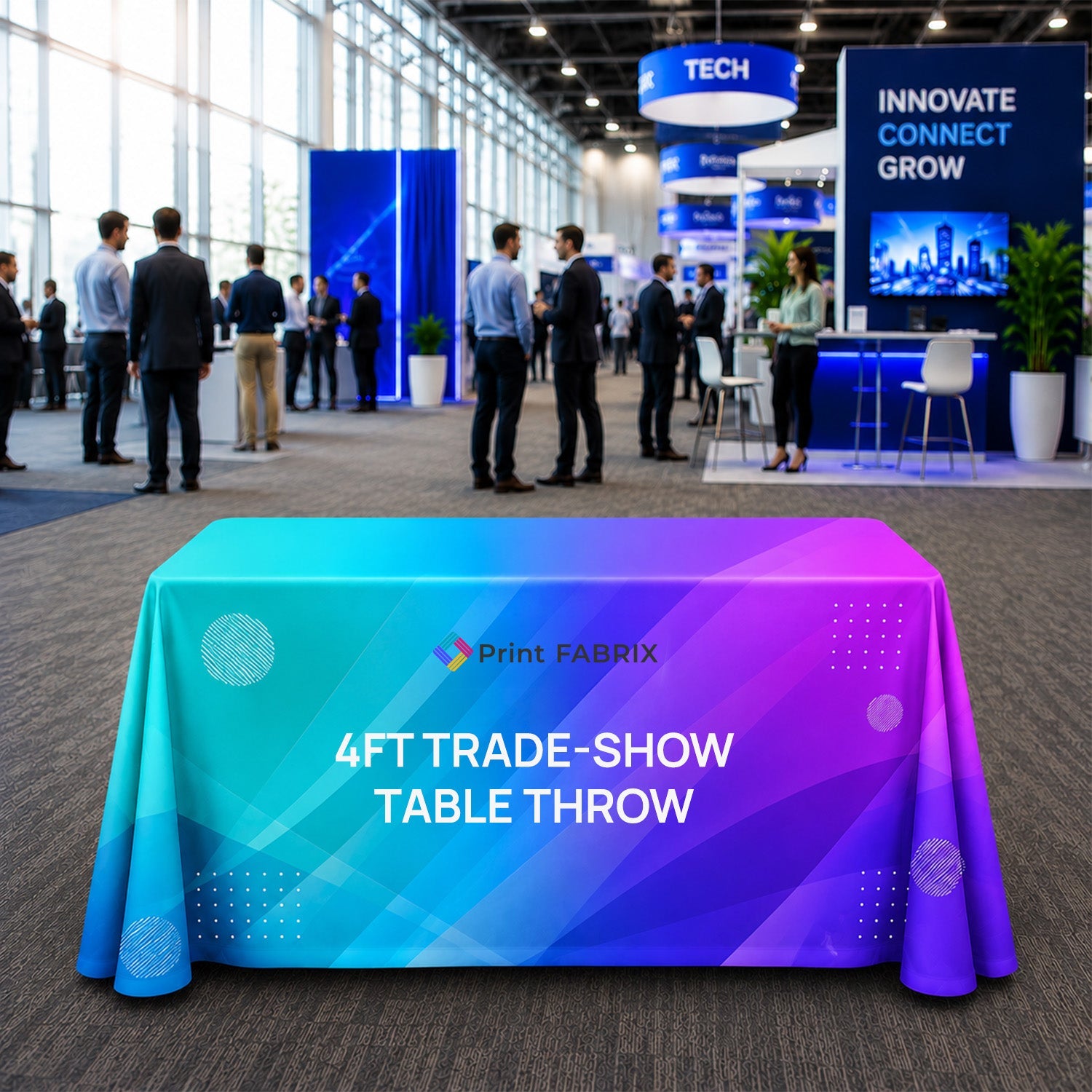 4 ft Trade-Show Table Throw