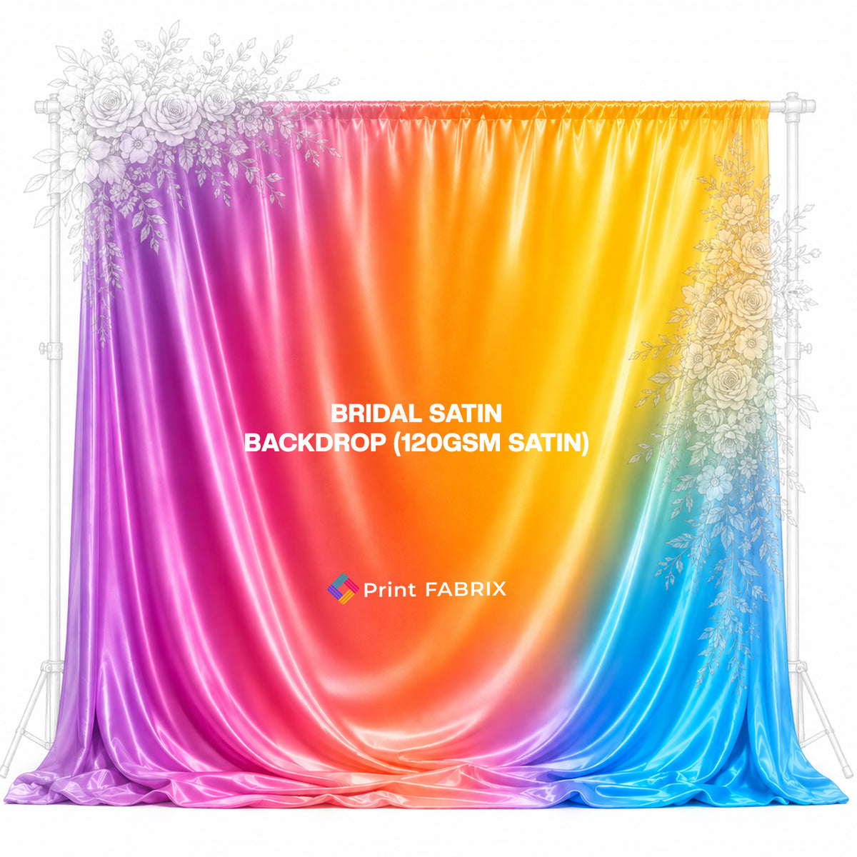Bridal Satin Backdrop (120gsm Satin)