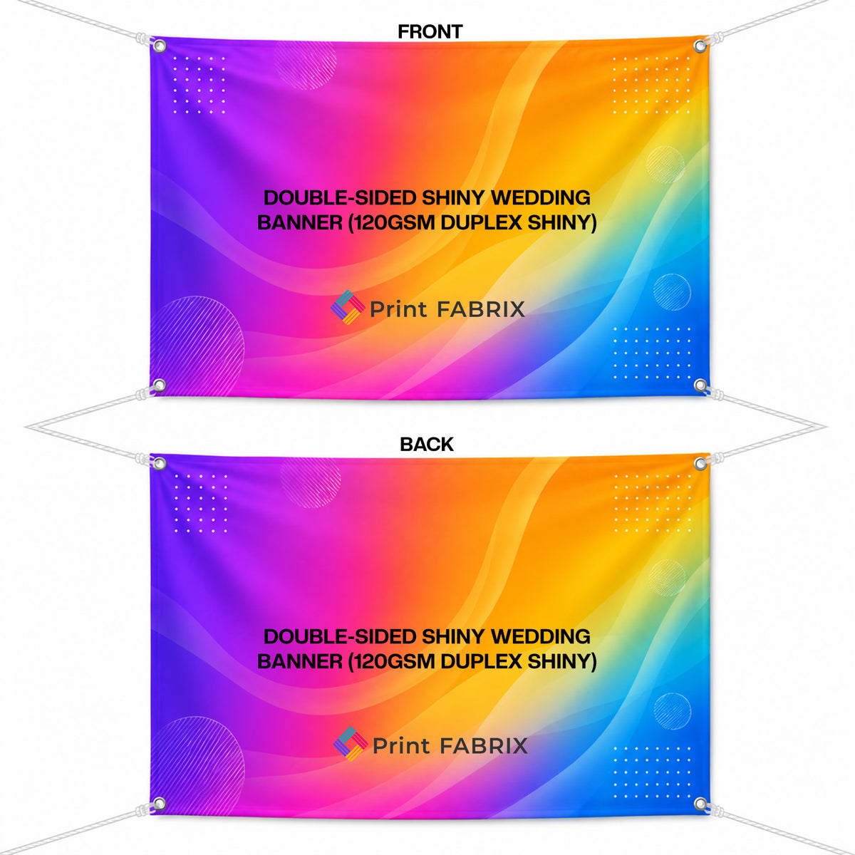 Double-Sided Shiny Wedding Banner (120gsm Duplex Shiny)