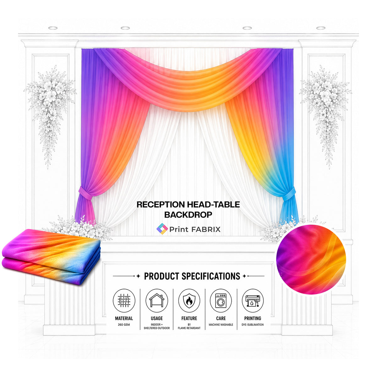 Reception Head-Table Backdrop