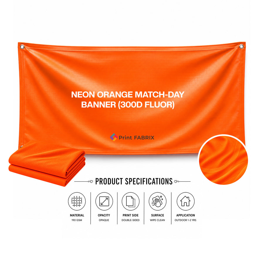 Neon Orange Match-Day Banner (300D Fluor)