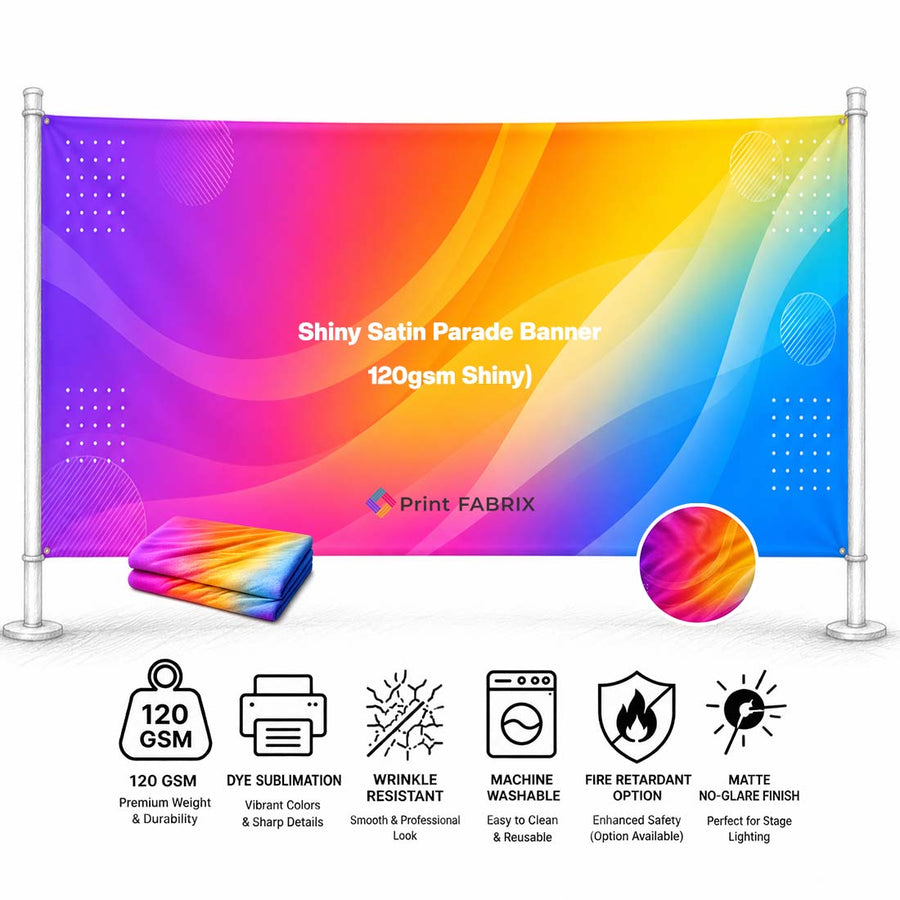Shiny Satin Parade Banner (120gsm Shiny)