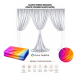 Silver-Sheen Wedding Drape (130gsm Silver Satin) — view 1