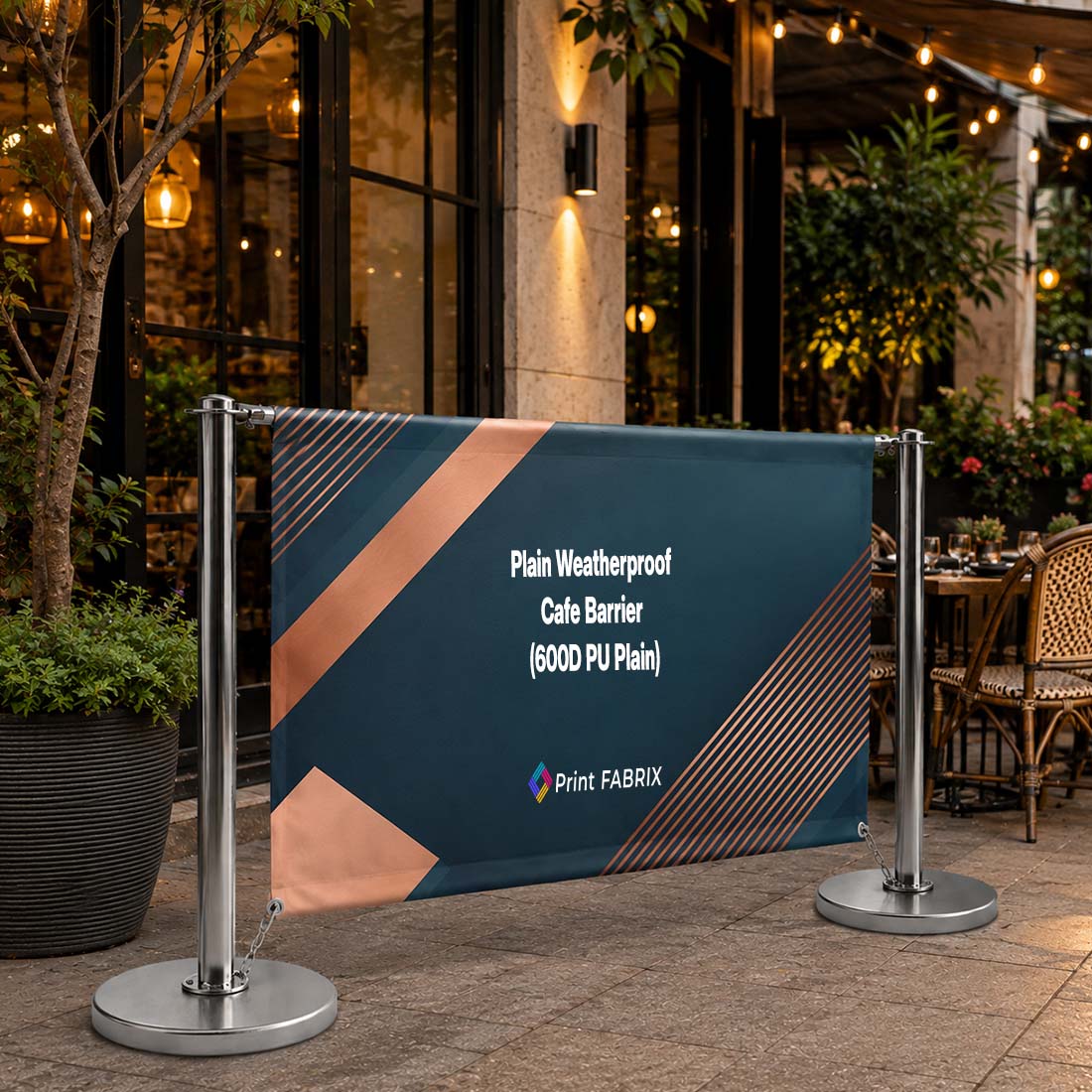 Plain Weatherproof Cafe Barrier (600D PU Plain)