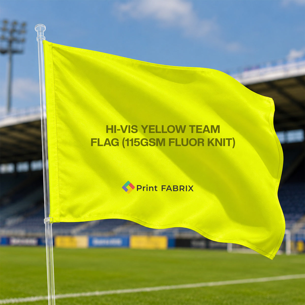 Hi-Vis Yellow Team Flag (115gsm Fluor Knit)