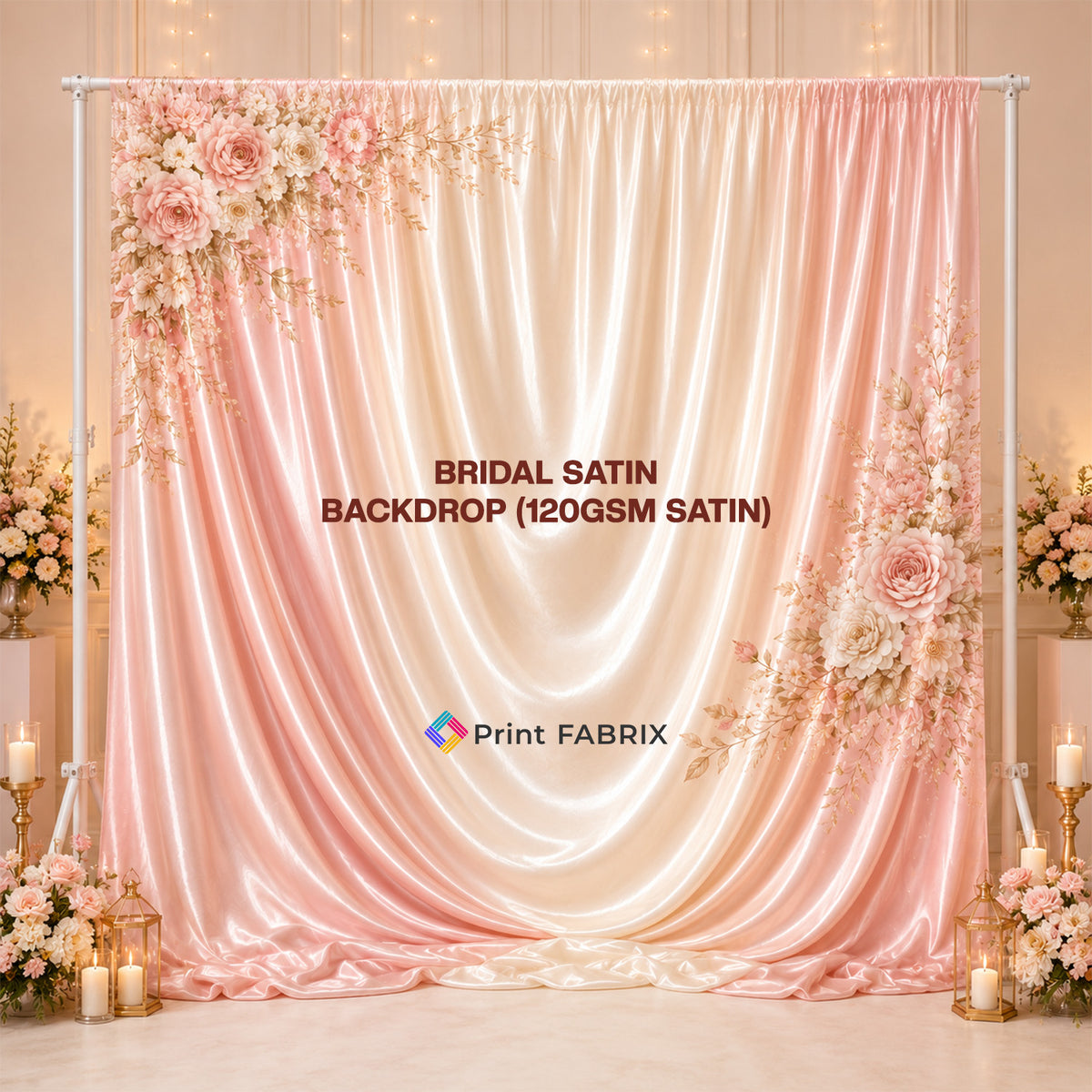 Bridal Satin Backdrop (120gsm Satin)