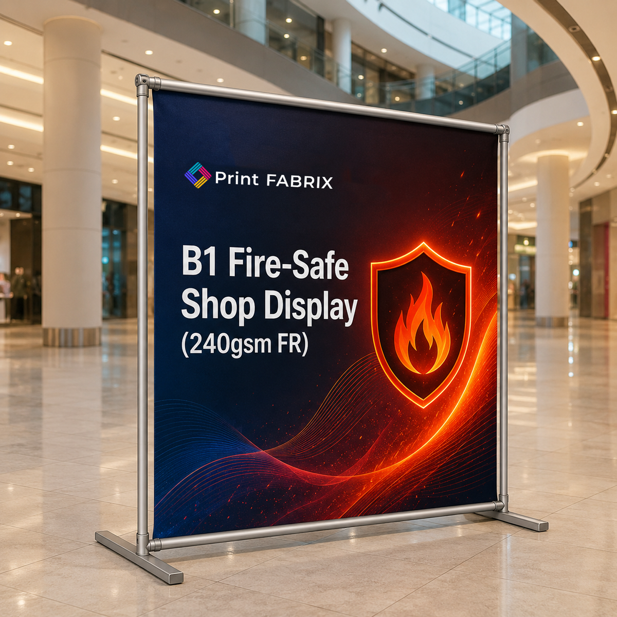 B1 Fire-Safe Shop Display (240gsm FR)