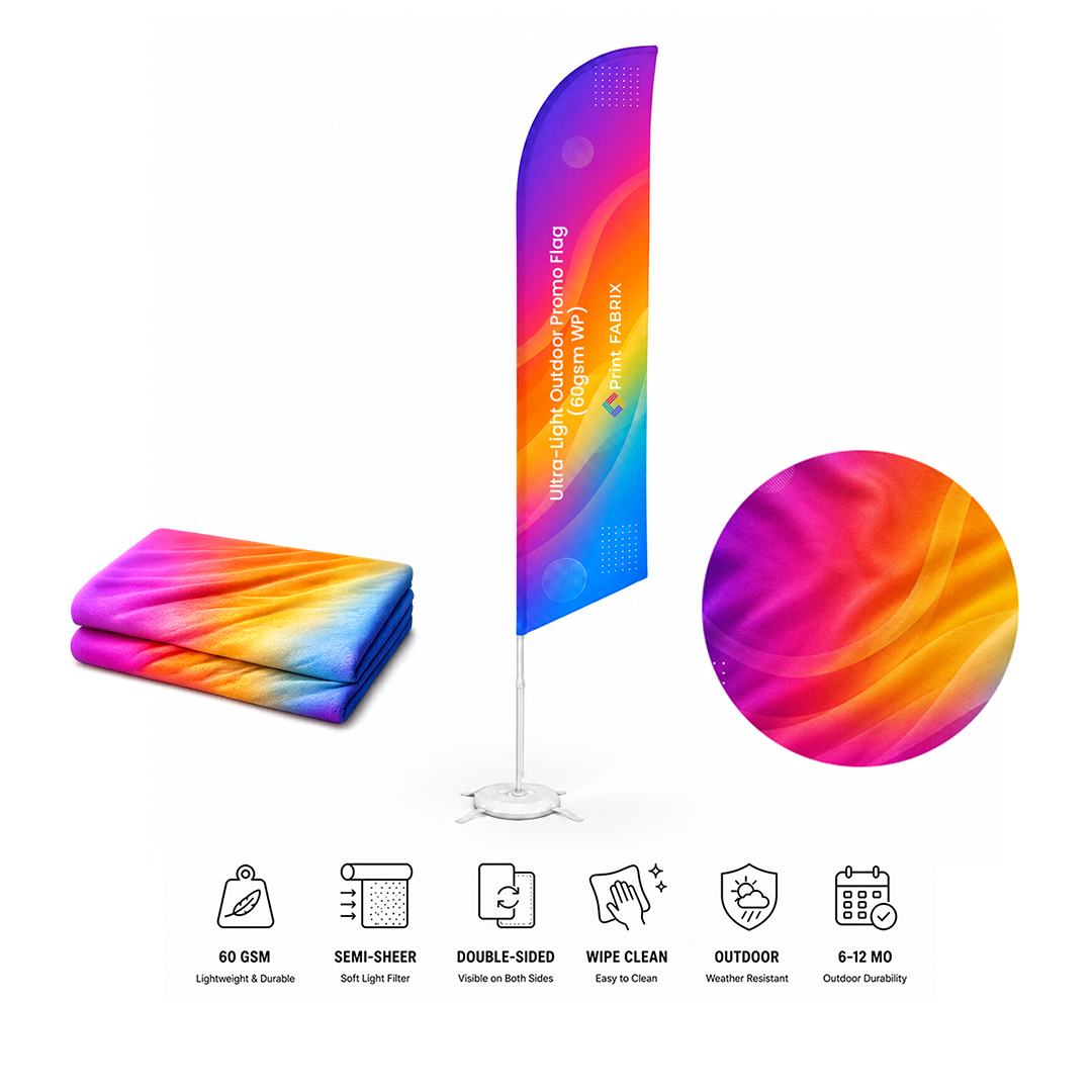 Ultra-Light Outdoor Promo Flag (60gsm WP)