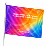 Double-Sided Satin Parade Flag (120gsm Duplex Satin) — view 2