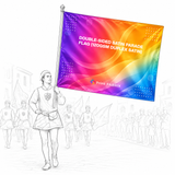 Double-Sided Satin Parade Flag (120gsm Duplex Satin) — view 3