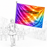 Double-Sided Shiny Parade Flag (120gsm Duplex Shiny) — view 3