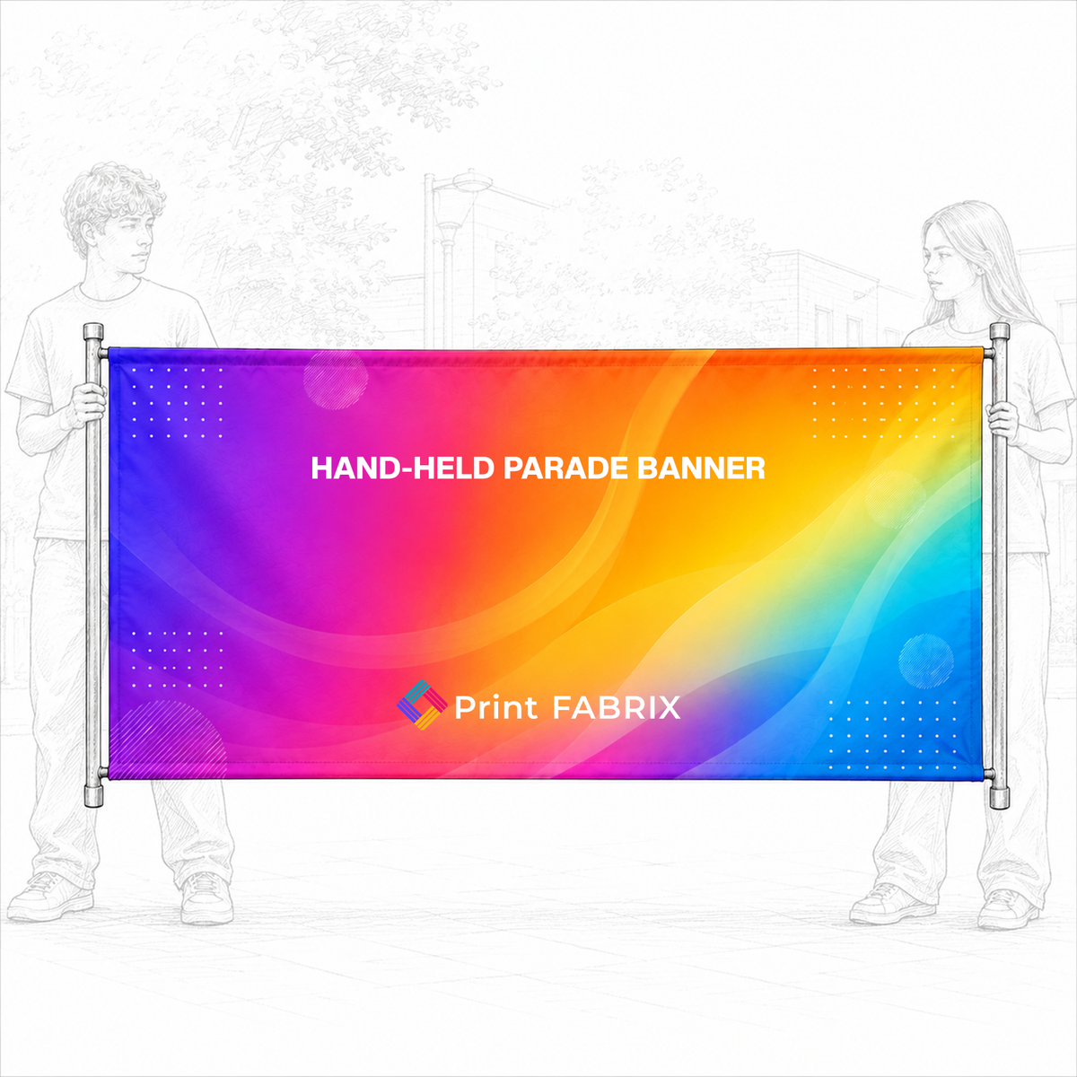 Hand-Held Parade Banner