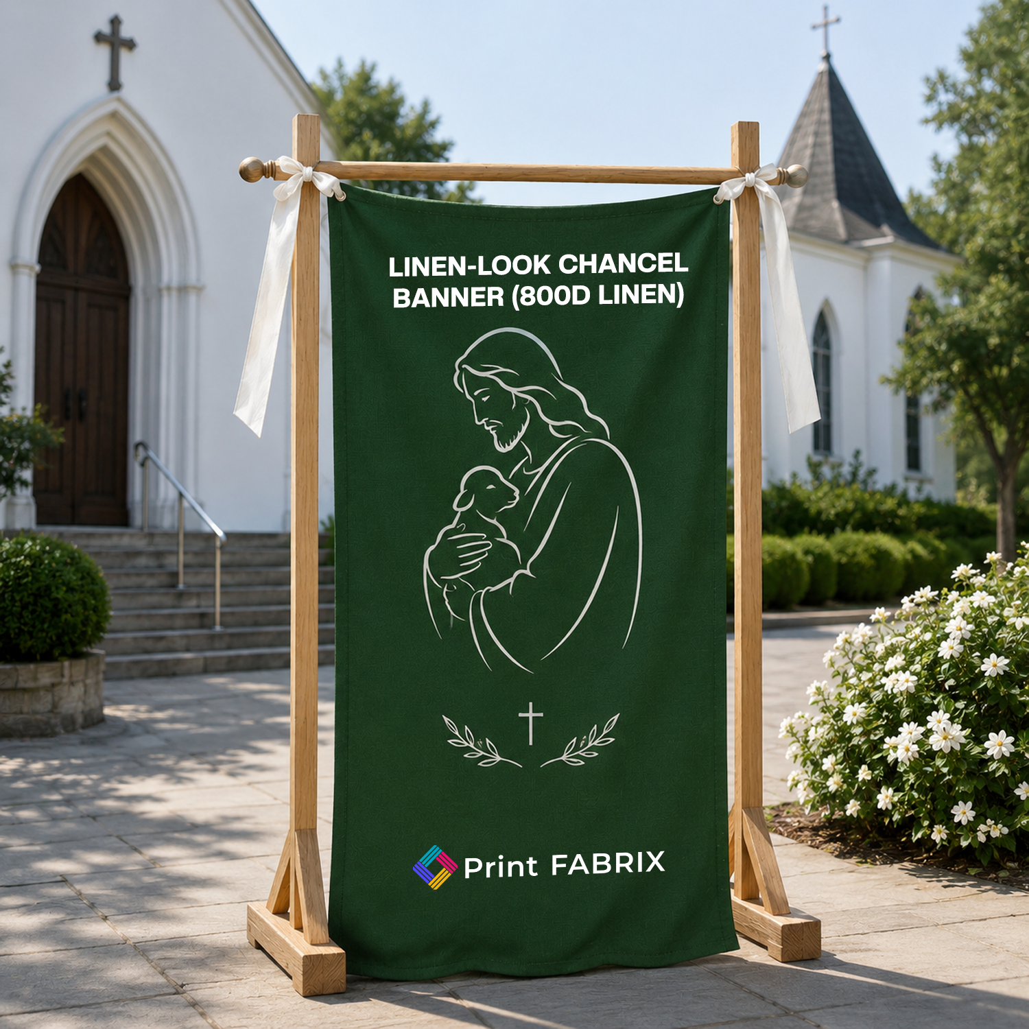 Linen-Look Chancel Banner (800D Linen)