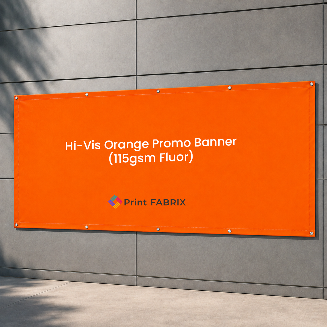Hi-Vis Orange Promo Banner (115gsm Fluor)