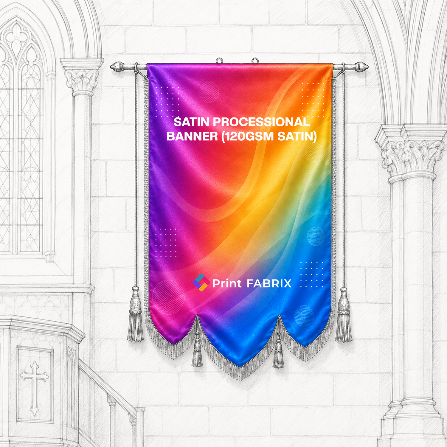 Satin Processional Banner (120gsm Satin)