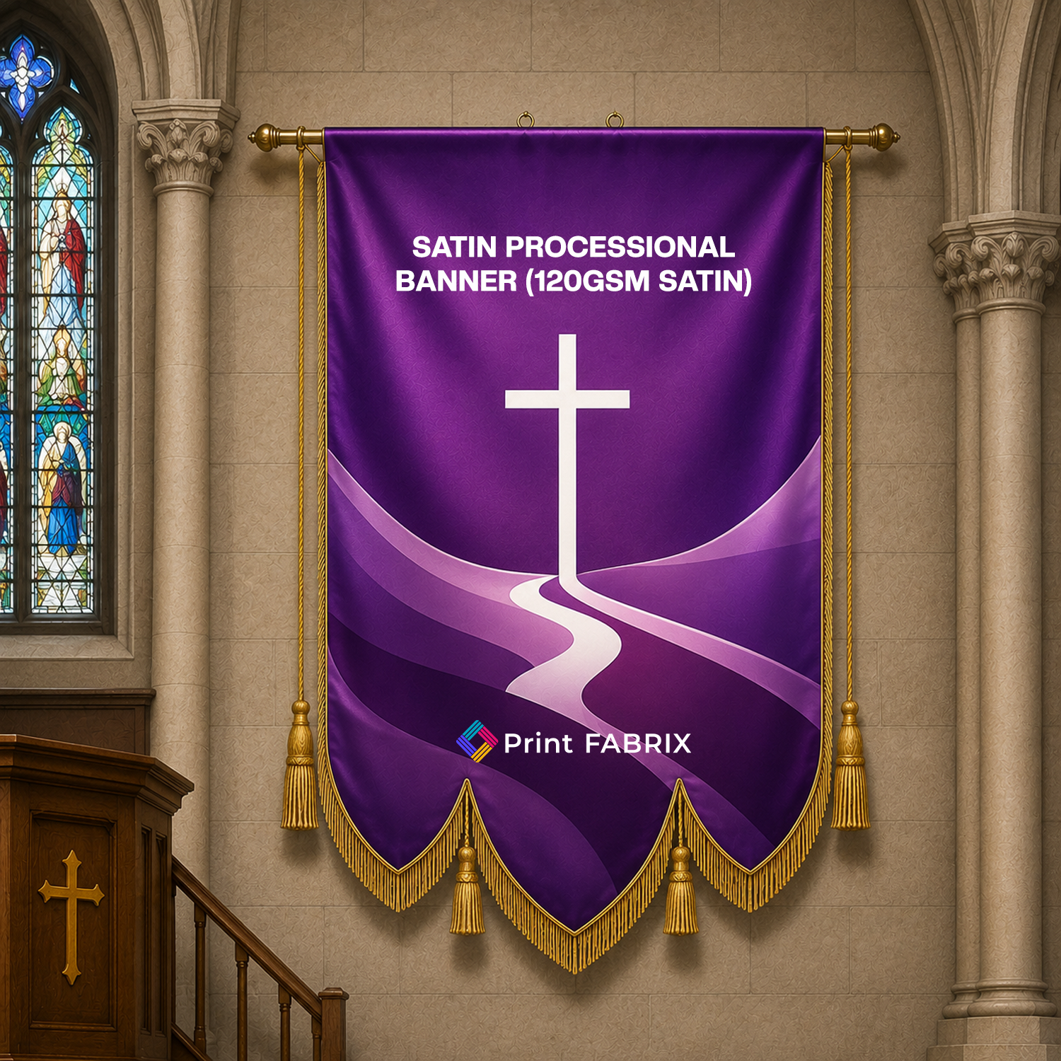 Satin Processional Banner (120gsm Satin)