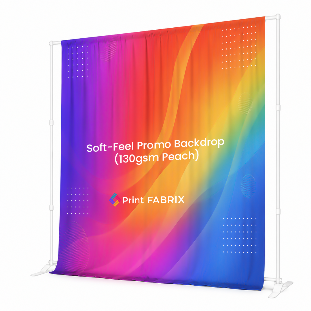 Soft-Feel Promo Backdrop (130gsm Peach)