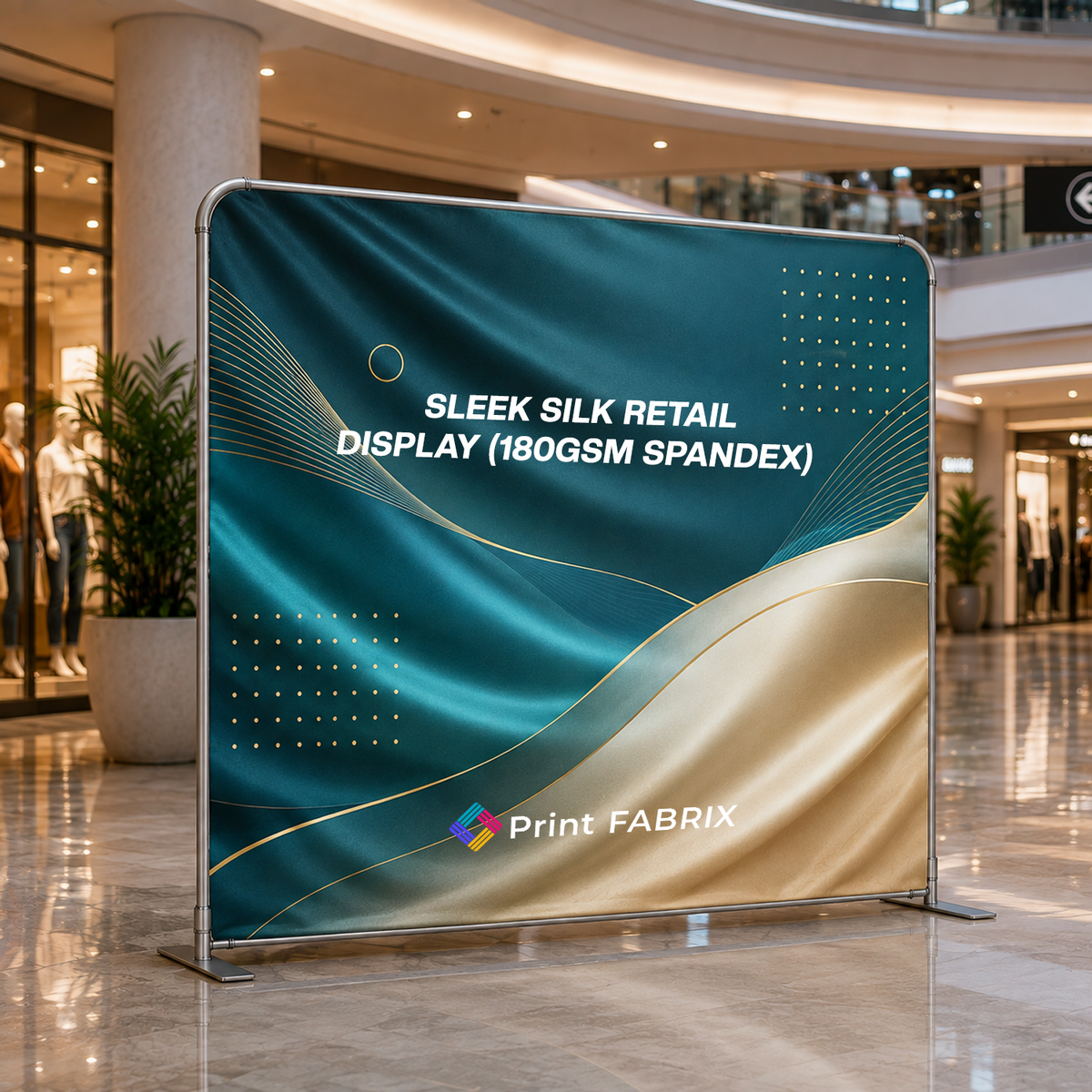 Sleek Silk Retail Display (180gsm Spandex)