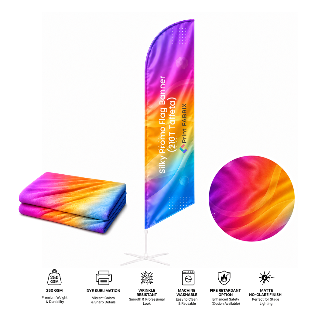 Silky Promo Flag Banner (210T Taffeta)