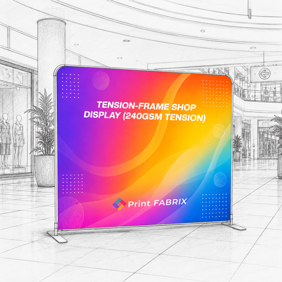 Tension-Frame Shop Display (240gsm Tension)