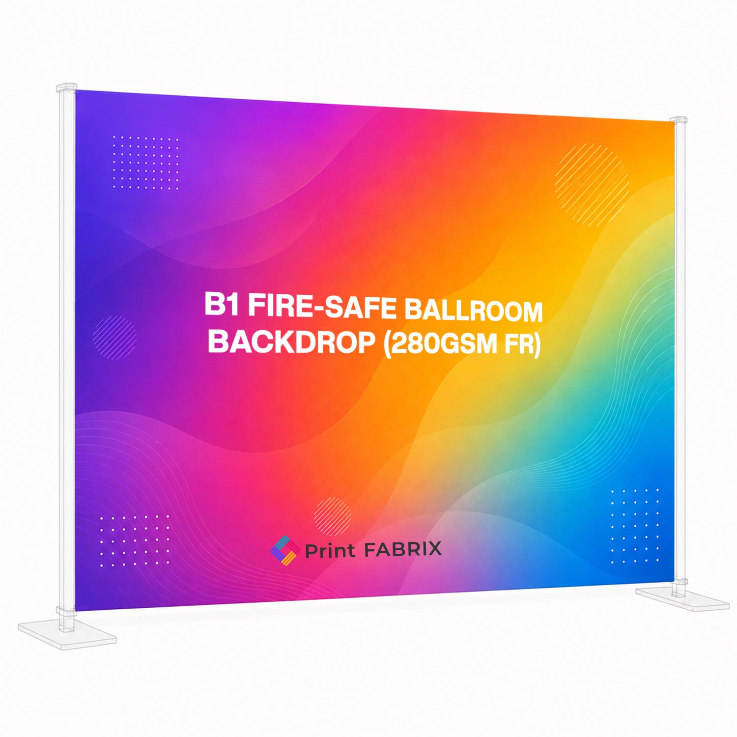 B1 Fire-Safe Ballroom Backdrop (280gsm FR)