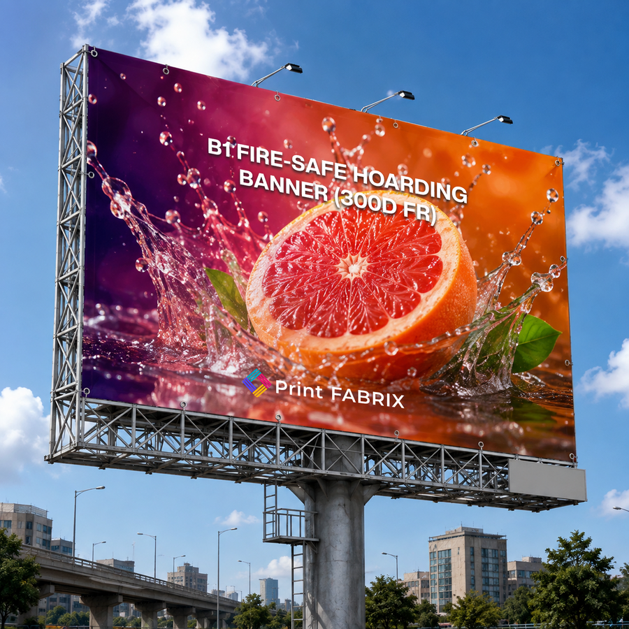 B1 Fire-Safe Hoarding Banner (300D FR)