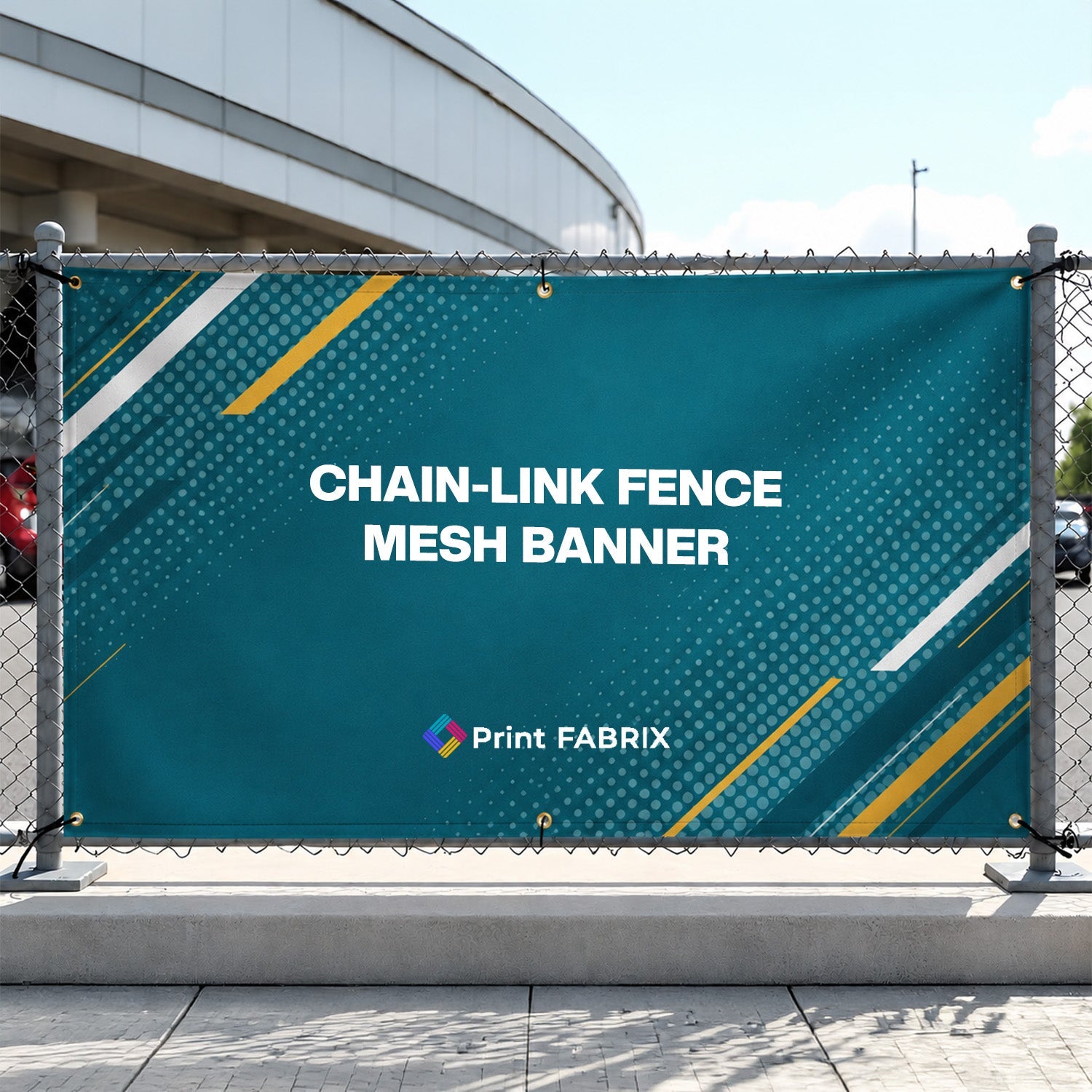 Chain-Link Fence Mesh Banner