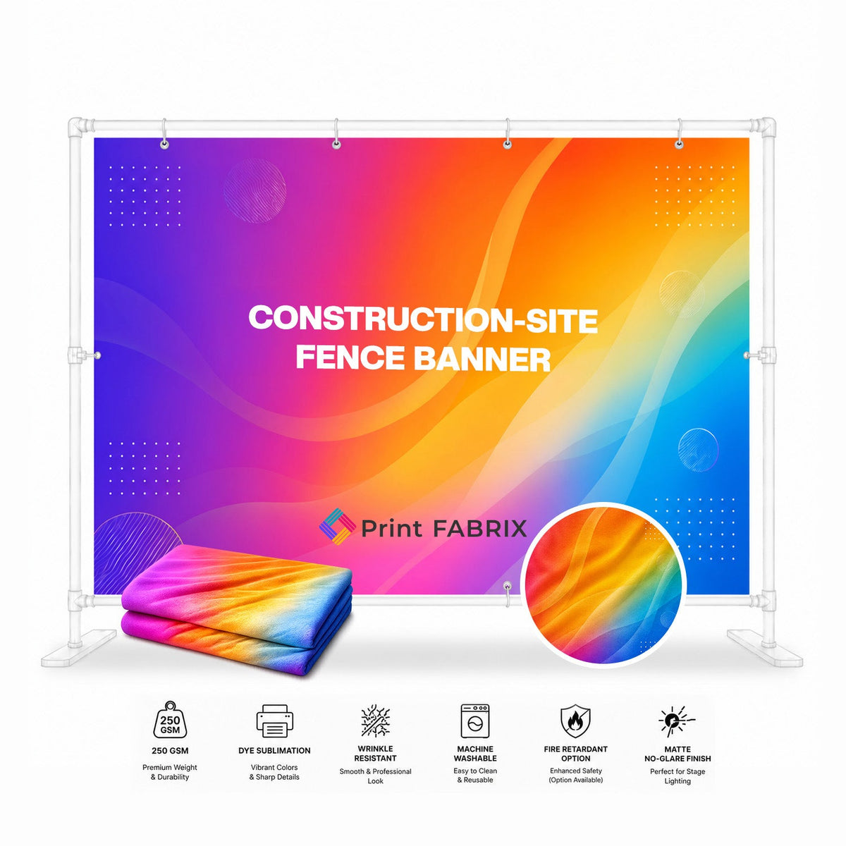 Construction-Site Fence Banner
