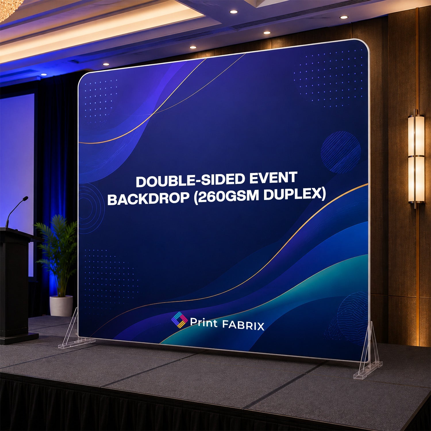 Double-Sided Event Backdrop (260gsm Duplex)