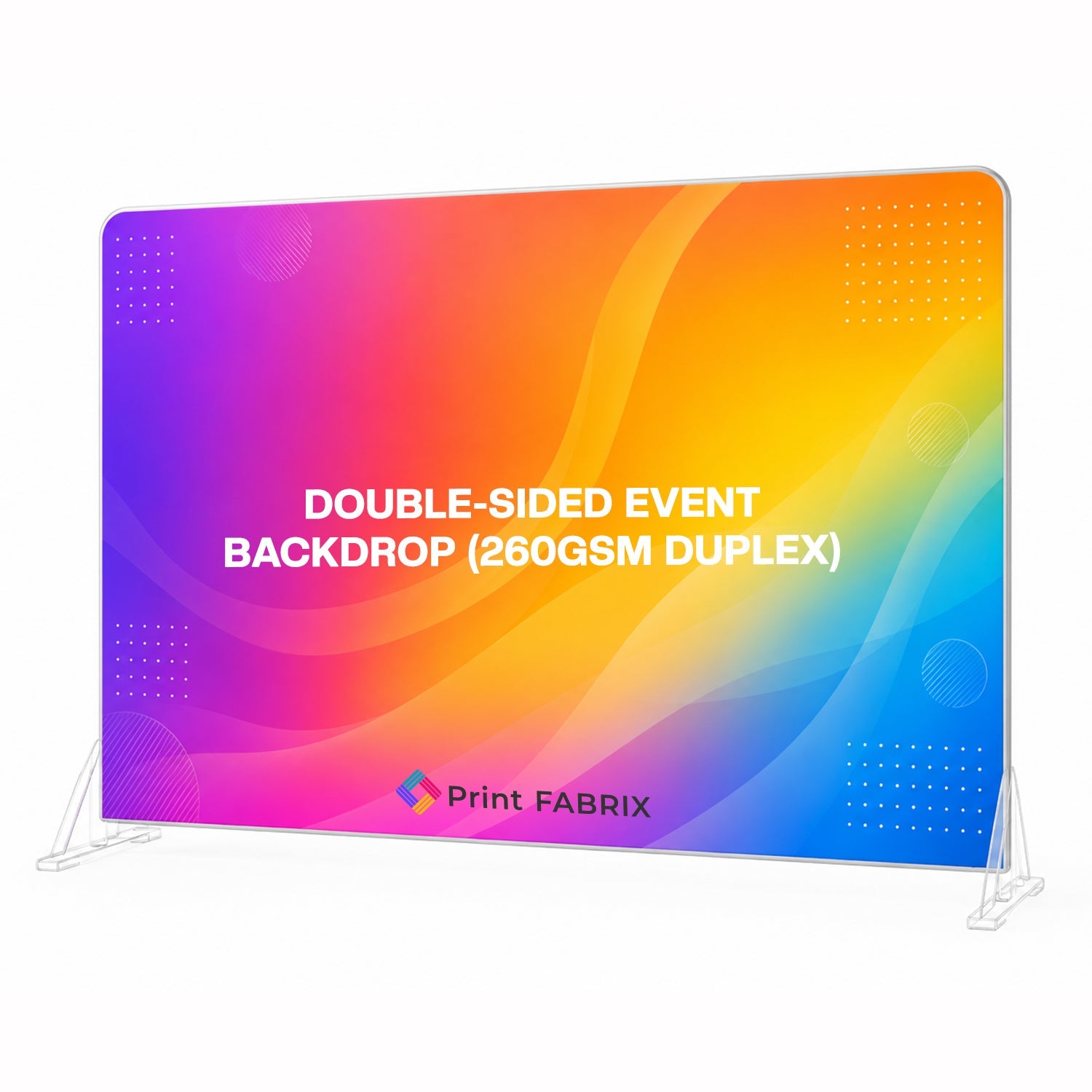 Double-Sided Event Backdrop (260gsm Duplex)
