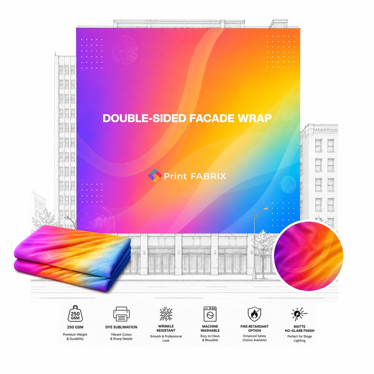 Double-Sided Facade Wrap (210D Duplex)