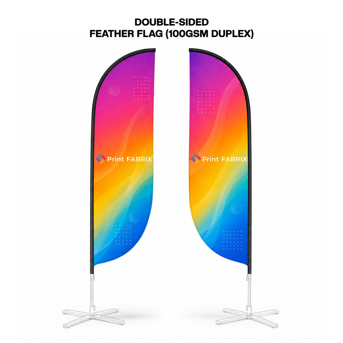 Double-Sided Feather Flag (100gsm Duplex)