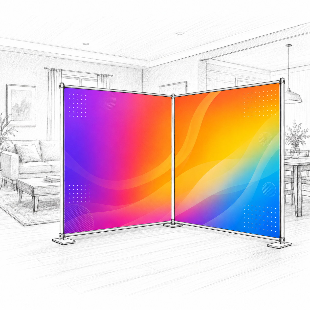 Double-Sided Room Divider (260gsm Duplex)