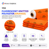 115gsm Fluorescent Orange Knitted Polyester fabric details — view 1