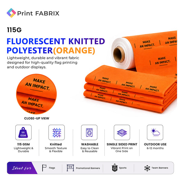 Custom Printed Fluorescent Polyester Fabric — Hi-Vis Flags & Banners