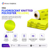 115gsm Fluorescent Yellow Knitted Polyester fabric details — view 2