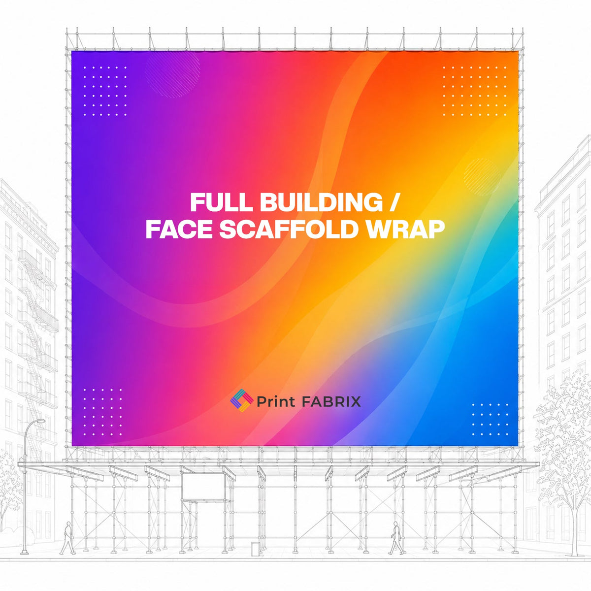 Full Building-Face Scaffold Wrap