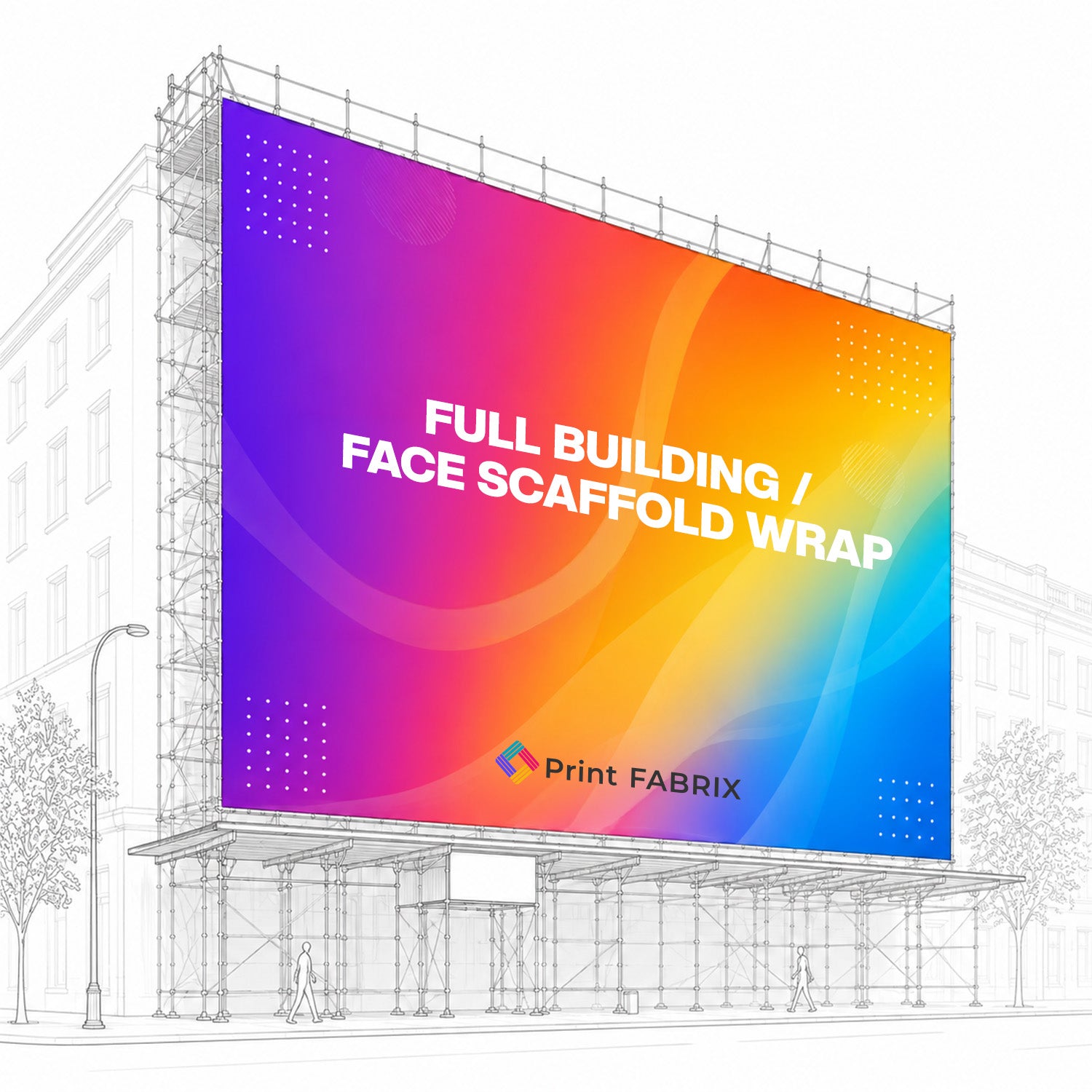 Full Building-Face Scaffold Wrap