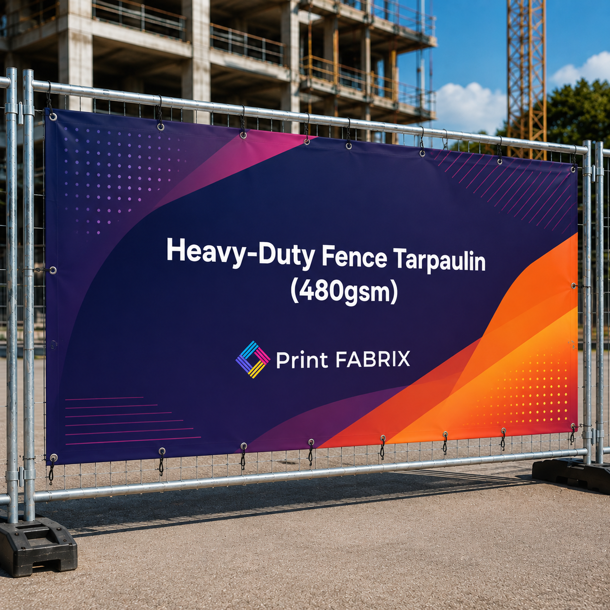 Heavy-Duty Fence Tarpaulin (480gsm)